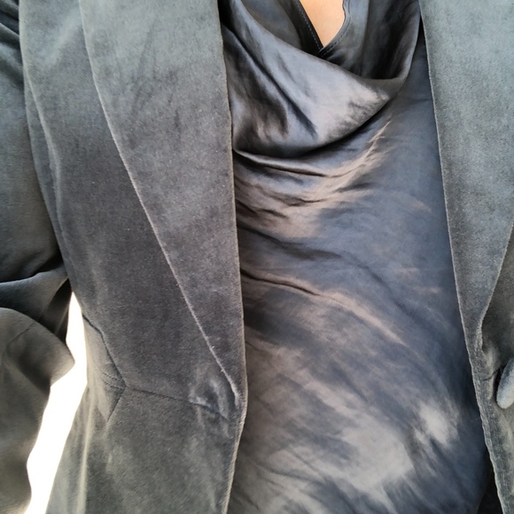 Tahari Arthur S. Levine Jacket sz 2 Slate Blue - Picture 7 of 12